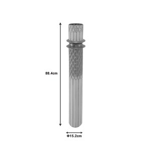 pak-209-000006-4 ΔΙΑΚΟΣΜΗΤΙΚΟ ΒΑΖΟ SAMMY INART ΜΕΤΑΛΛΟ ΣΕ ΧΡΥΣΗ ΚΑΙ ΛΕΥΚΗ ΑΠΟΧΡΩΣΗ Φ15.2X88.4ΕΚ