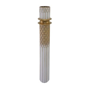 pak-209-000006 ΔΙΑΚΟΣΜΗΤΙΚΟ ΒΑΖΟ SAMMY INART ΜΕΤΑΛΛΟ ΣΕ ΧΡΥΣΗ ΚΑΙ ΛΕΥΚΗ ΑΠΟΧΡΩΣΗ Φ15.2X88.4ΕΚ
