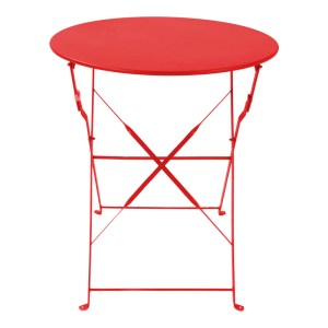 pak-219-000012-4 ΤΡΑΠΕΖΑΡΙΑ BISTRO 3ΤΕΜ PAKOWORLD ΜΕΤΑΛΛΙΚΗ ΑΝΑΔΙΠΛΟΥΜΕΝΗ ΣΕ ΚΟΚΚΙΝΗ ΑΠΟΧΡΩΣΗ Φ60X71ΕΚ