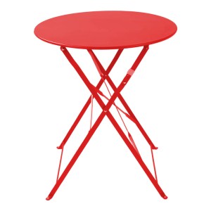 pak-219-000012-5 ΤΡΑΠΕΖΑΡΙΑ BISTRO 3ΤΕΜ PAKOWORLD ΜΕΤΑΛΛΙΚΗ ΑΝΑΔΙΠΛΟΥΜΕΝΗ ΣΕ ΚΟΚΚΙΝΗ ΑΠΟΧΡΩΣΗ Φ60X71ΕΚ