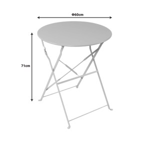 pak-219-000012-7 ΤΡΑΠΕΖΑΡΙΑ BISTRO 3ΤΕΜ PAKOWORLD ΜΕΤΑΛΛΙΚΗ ΑΝΑΔΙΠΛΟΥΜΕΝΗ ΣΕ ΚΟΚΚΙΝΗ ΑΠΟΧΡΩΣΗ Φ60X71ΕΚ
