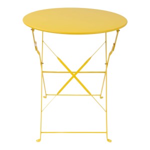pak-219-000013-4 ΤΡΑΠΕΖΑΡΙΑ BISTRO 3ΤΕΜ PAKOWORLD ΜΕΤΑΛΛΙΚΗ ΑΝΑΔΙΠΛΟΥΜΕΝΗ ΣΕ ΚΙΤΡΙΝΗ ΑΠΟΧΡΩΣΗ Φ60X71ΕΚ