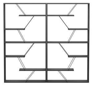 pak-225-000044-1 ΒΙΒΛΙΟΘΗΚΗ TARS PAKOWORLD ΑΝΘΡΑΚΙ-ΜΑΥΡΟ 168X24X157ΕΚ