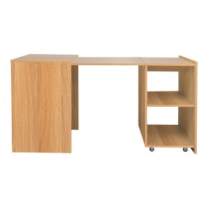 pak-225-000050-2 ΓΡΑΦΕΙΟ ΕΡΓΑΣΙΑΣ TIVIZUAL PAKOWORLD ΠΤΥΣΣΟΜΕΝΟ SONOMA ΜΕΛΑΜΙΝΗΣ 140X60X72ΕΚ