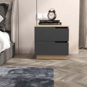 pak-225-000081-3 ΚΟΜΟΔΙΝΟ VERENA I PAKOWORLD ΣΕ ΦΥΣΙΚΗ-ΑΝΘΡΑΚΙ ΑΠΟΧΡΩΣΗ 48X40X48ΕΚ