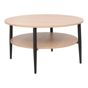 pak-225-000084 ΤΡΑΠΕΖΙ ΣΑΛΟΝΙΟΥ KODY PAKOWORLD ΣΕ ΦΥΣΙΚΗ ΑΠΟΧΡΩΣΗ ΜΕ ΜΑΥΡΑ ΜΕΤΑΛΛΙΚΑ ΠΟΔΙΑ Φ80X45ΕΚ