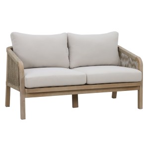 pak-228-000008 ΚΑΝΑΠΕΣ 2ΘΕΣΙΟΣ MALIBU PAKOWORLD ΜΑΣΙΦ ΞΥΛΟ ΑΚΑΚΙΑΣ-ΥΦΑΣΜΑ ΜΠΕΖ 138X79.5X68.5ΕΚ
