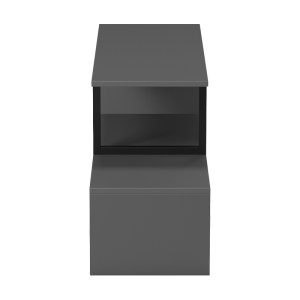 pak-230-000041-3 ΕΠΙΠΛΟ ΤΗΛΕΟΡΑΣΗΣ LILANT PAKOWORLD ΜΕΛΑΜΙΝΗΣ ΣΕ ΓΚΡΙ ΑΠΟΧΡΩΣΗ ΚΑΙ ΜΑΥΡΟ ΜΕΤΑΛΛΟ 110-160X30X45ΕΚ