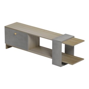 pak-230-000043-3 ΕΠΙΠΛΟ ΤΗΛΕΟΡΑΣΗΣ STANDI PAKOWORLD ΣΕ SONOMA-ΓΚΡΙ CEMENT ΑΠΟΧΡΩΣΗ 120X25X36.8ΕΚ