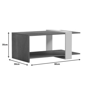 pak-230-000048-4 ΤΡΑΠΕΖΙ ΣΑΛΟΝΙΟΥ MASASI PAKOWORLD ΣΕ SONOMA-ΓΚΡΙ CEMENT ΑΠΟΧΡΩΣΗ 80X50X35ΕΚ