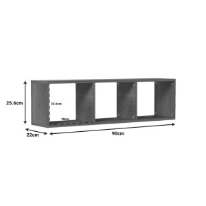 pak-230-000059-3 ΕΠΙΤΟΙΧΙΑ ΡΑΦΙΕΡΑ MIKORO PAKOWORLD ΣΕ ΛΕΥΚΗ ΑΠΟΧΡΩΣΗ 90X22X25.6ΕΚ