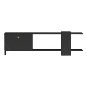 pak-230-000064-2 ΕΠΙΠΛΟ ΤΗΛΕΟΡΑΣΗΣ STANDI PAKOWORLD ΣΕ ΜΑΥΡΟ-ΜΑΥΡΟ ΜΑΡΜΑΡΟΥ ΑΠΟΧΡΩΣΗ 120X25X36.8ΕΚ