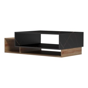 pak-230-000066-3 ΤΡΑΠΕΖΙ ΣΑΛΟΝΙΟΥ DEKOST PAKOWORLD ΣΕ OAK ΜΕ ΜΑΥΡΟ ΜΑΡΜΑΡΟΥ ΑΠΟΧΡΩΣΗ 105X50X32ΕΚ