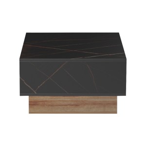 pak-230-000066-4 ΤΡΑΠΕΖΙ ΣΑΛΟΝΙΟΥ DEKOST PAKOWORLD ΣΕ OAK ΜΕ ΜΑΥΡΟ ΜΑΡΜΑΡΟΥ ΑΠΟΧΡΩΣΗ 105X50X32ΕΚ