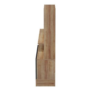 pak-230-000068-4 ΣΥΝΘΕΤΟ ΣΑΛΟΝΙΟΥ SERUNO PAKOWORLD ΣΕ ΑΠΟΧΡΩΣΗ OAK ΜΕ ΜΑΥΡΟ ΜΑΡΜΑΡΟΥ 170X25X100ΕΚ