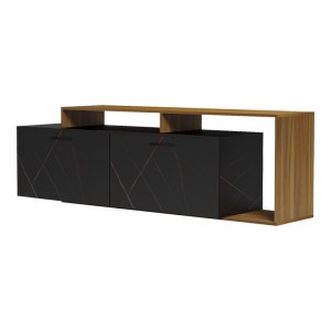 pak-230-000069-3 ΕΠΙΠΛΟ ΤΗΛΕΟΡΑΣΗΣ TOBLER PAKOWORLD ΣΕ ΚΑΡΥΔΙ ΑΠΟΧΡΩΣΗ ΜΕ ΜΑΥΡΟ ΜΑΡΜΑΡΟΥ 170X40X53ΕΚ