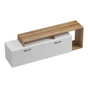pak-230-000070-1 ΕΠΙΠΛΟ ΤΗΛΕΟΡΑΣΗΣ TOBLER PAKOWORLD ΣΕ OAK- ΛΕΥΚΗ ΑΠΟΧΡΩΣΗ 170X40X53ΕΚ