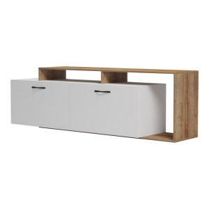 pak-230-000070-3 ΕΠΙΠΛΟ ΤΗΛΕΟΡΑΣΗΣ TOBLER PAKOWORLD ΣΕ OAK- ΛΕΥΚΗ ΑΠΟΧΡΩΣΗ 170X40X53ΕΚ