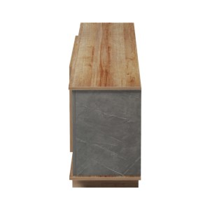 pak-230-000072-5 ΕΠΙΠΛΟ ΤΗΛΕΟΡΑΣΗΣ ZAFORE  PAKOWORLD ΣΕ OAK-ΚΑΦΕ ANTIQUE ΑΠΟΧΡΩΣΗ 180X33X50ΕΚ