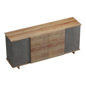 pak-230-000074-1 ΜΠΟΥΦΕΣ ZAFORE  PAKOWORLD ΣΕ OAK - ΚΑΦΕ ANTIQUE ΑΠΟΧΡΩΣΗ 180X45X80ΕΚ