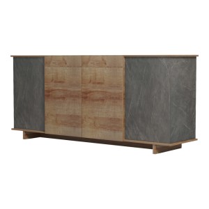 pak-230-000074-3 ΜΠΟΥΦΕΣ ZAFORE  PAKOWORLD ΣΕ OAK - ΚΑΦΕ ANTIQUE ΑΠΟΧΡΩΣΗ 180X45X80ΕΚ