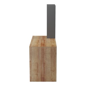 pak-230-000075-4 ΓΡΑΦΕΙΟ ΕΡΓΑΣΙΑΣ BIVORO ΜΕ ΡΑΦΙΕΡΑ PAKOWORLD ΣΕ OAK -ΓΚΡΙ ΑΠΟΧΡΩΣΗ 146X55X129ΕΚ