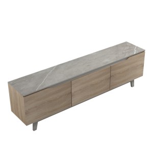 pak-230-000080-3 ΕΠΙΠΛΟ ΤΗΛΕΟΡΑΣΗΣ KASANDRA PAKOWORLD ΣΕ ΜΠΕΖ ΜΑΡΜΑΡΟΥ-SONOMA ΑΠΟΧΡΩΣΗ 180X35X48.5ΕΚ