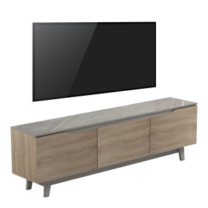 pak-230-000080 ΕΠΙΠΛΟ ΤΗΛΕΟΡΑΣΗΣ KASANDRA PAKOWORLD ΣΕ ΜΠΕΖ ΜΑΡΜΑΡΟΥ-SONOMA ΑΠΟΧΡΩΣΗ 180X35X48.5ΕΚ