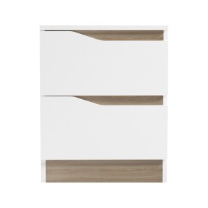pak-230-000084-1 ΚΟΜΟΔΙΝΟ VERENA II PAKOWORLD ΣΕ ΛΕΥΚΗ-SONOMA ΑΠΟΧΡΩΣΗ 40X40X50ΕΚ