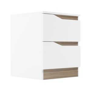 pak-230-000084-3 ΚΟΜΟΔΙΝΟ VERENA II PAKOWORLD ΣΕ ΛΕΥΚΗ-SONOMA ΑΠΟΧΡΩΣΗ 40X40X50ΕΚ