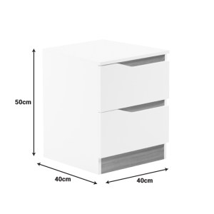 pak-230-000084-4 ΚΟΜΟΔΙΝΟ VERENA II PAKOWORLD ΣΕ ΛΕΥΚΗ-SONOMA ΑΠΟΧΡΩΣΗ 40X40X50ΕΚ