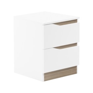 pak-230-000084 ΚΟΜΟΔΙΝΟ VERENA II PAKOWORLD ΣΕ ΛΕΥΚΗ-SONOMA ΑΠΟΧΡΩΣΗ 40X40X50ΕΚ