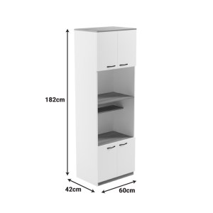 pak-230-000085-5 ΝΤΟΥΛΑΠΑ ΚΟΥΖΙΝΑΣ ROWAN PAKOWORLD ΣΕ ΛΕΥΚΗ-SONOMA ΑΠΟΧΡΩΣΗ 60X42X182ΕΚ