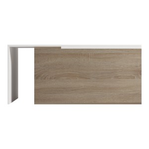 pak-230-000086-1 ΤΡΑΠΕΖΙ ΣΑΛΟΝΙΟΥ EXTERA PAKOWORLD ΕΠΕΚΤΕΙΝΟΜΕΝΟ ΣΕ ΛΕΥΚΗ-SONOMA ΑΠΟΧΡΩΣΗ 100-160X50X45ΕΚ