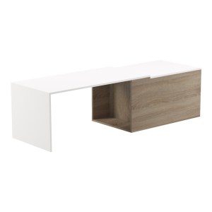 pak-230-000086-3 ΤΡΑΠΕΖΙ ΣΑΛΟΝΙΟΥ EXTERA PAKOWORLD ΕΠΕΚΤΕΙΝΟΜΕΝΟ ΣΕ ΛΕΥΚΗ-SONOMA ΑΠΟΧΡΩΣΗ 100-160X50X45ΕΚ