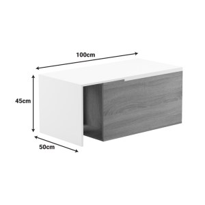 pak-230-000086-5 ΤΡΑΠΕΖΙ ΣΑΛΟΝΙΟΥ EXTERA PAKOWORLD ΕΠΕΚΤΕΙΝΟΜΕΝΟ ΣΕ ΛΕΥΚΗ-SONOMA ΑΠΟΧΡΩΣΗ 100-160X50X45ΕΚ