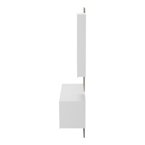 pak-230-000089-4 ΕΠΙΠΛΟ ΕΙΣΟΔΟΥ ΜΕ ΚΑΘΡΕΠΤΗ ARIKA PAKOWORLD  ΣΕ ΛΕΥΚΟ-SONOMA ΑΠΟΧΡΩΣΗ 100X37.1X199.5ΕΚ