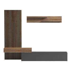 pak-230-000090-1 ΣΥΝΘΕΤΟ ΣΑΛΟΝΙΟΥ LITENDE PAKOWORLD ΣΕ ΑΝΘΡΑΚΙ-OAK ΑΠΟΧΡΩΣΗ 249.4X42.2X199.5ΕΚ