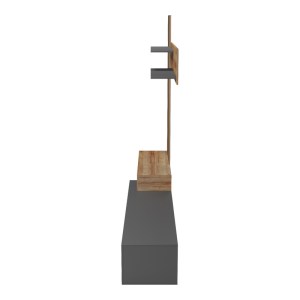 pak-230-000090-4 ΣΥΝΘΕΤΟ ΣΑΛΟΝΙΟΥ LITENDE PAKOWORLD ΣΕ ΑΝΘΡΑΚΙ-OAK ΑΠΟΧΡΩΣΗ 249.4X42.2X199.5ΕΚ