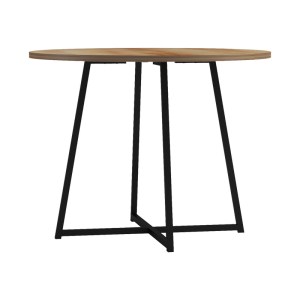 pak-230-000093-4 ΤΡΑΠΕΖΙ SARAH Ι PAKOWORLD ΣΕ OAK ΑΠΟΧΡΩΣΗ ΜΕ ΜΑΥΡΑ ΜΕΤΑΛΛΙΚΑ ΠΟΔΙΑ Φ100X76ΕΚ