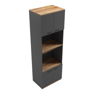 pak-230-000097-4 ΝΤΟΥΛΑΠΑ ΚΟΥΖΙΝΑΣ ROWAN PAKOWORLD ΣΕ OAK-ΑΝΘΡΑΚΙ ΑΠΟΧΡΩΣΗ 60X42X182ΕΚ