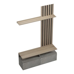 pak-230-000098-3 ΣΥΝΘΕΤΟ ΣΑΛΟΝΙΟΥ PERLENTO PAKOWORLD ΣΕ ΜΠΕΖ ΜΑΡΜΑΡΟΥ ΜΕ SONOMA ΑΠΟΧΡΩΣΗ 140X41X219.5ΕΚ