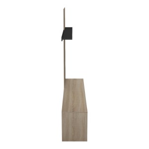 pak-230-000104-4 ΣΥΝΘΕΤΟ ΣΑΛΟΝΙΟΥ DELFINA PAKOWORLD ΣΕ SONOMA ΜΕ ΜΑΥΡΗ ΑΠΟΧΡΩΣΗ 190X40X199.5ΕΚ