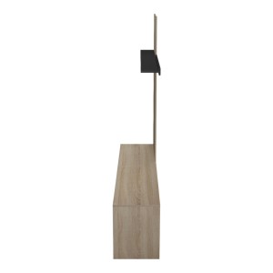 pak-230-000104-5 ΣΥΝΘΕΤΟ ΣΑΛΟΝΙΟΥ DELFINA PAKOWORLD ΣΕ SONOMA ΜΕ ΜΑΥΡΗ ΑΠΟΧΡΩΣΗ 190X40X199.5ΕΚ