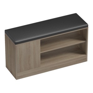 pak-230-000117-3 ΠΑΠΟΥΤΣΟΘΗΚΗ-ΣΚΑΜΠΟ DEBOULE PAKOWORLD 8 ΖΕΥΓΩΝ ΣΕ SONOMA-ΜΑΥΡΗ ΑΠΟΧΡΩΣΗ 90X30X46ΕΚ