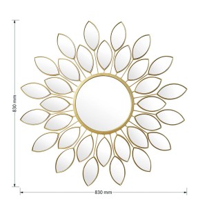 pak-233-000002-4 ΚΑΘΡΕΠΤΗΣ FLOWER PAKOWORLD ΧΡΥΣΟ 83X2.5X83ΕΚ