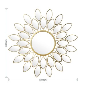 pak-233-000002-4 ΚΑΘΡΕΠΤΗΣ FLOWER PAKOWORLD ΧΡΥΣΟ 83X2.5X83ΕΚ