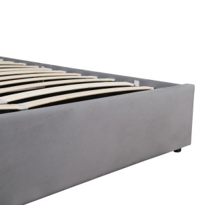 pak-234-000018-6 ΚΡΕΒΑΤΙ ΔΙΠΛΟ KAMAHO PAKOWORLD ΒΕΛΟΥΔΟ ΑΝΘΡΑΚΙ ΜΕ ΑΠΟΘΗΚΕΥΤΙΚΟ ΧΩΡΟ 160X200ΕΚ