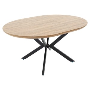 pak-235-000004-2 TΡΑΠΕΖΙ LYDIA PAKOWORLD MDF ΕΠΕΚΤΕΙΝΟΜΕΝΟ ΚΑΡΥΔΙ-ΜΑΥΡΟ 120-160X120X79ΕΚ