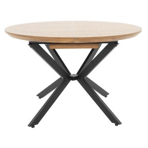pak-235-000004-3 TΡΑΠΕΖΙ LYDIA PAKOWORLD MDF ΕΠΕΚΤΕΙΝΟΜΕΝΟ ΚΑΡΥΔΙ-ΜΑΥΡΟ 120-160X120X79ΕΚ